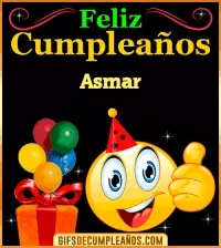 Gif de Feliz Cumpleaños Asmar